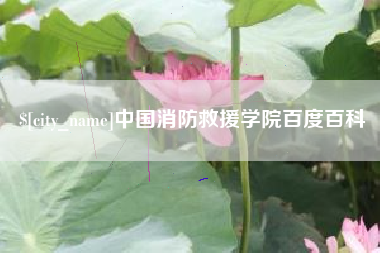 郓城中国消防救援学院百度百科