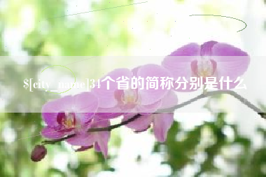 郓城34个省的简称分别是什么