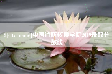 郓城中国消防救援学院2019录取分数线