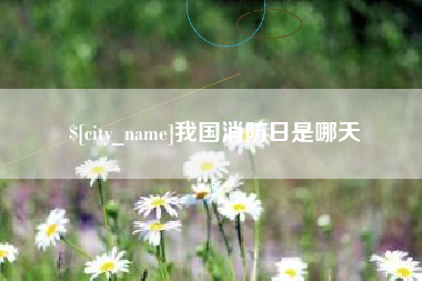 郓城我国消防日是哪天