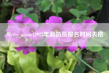郓城2025年消防员报名时间表格