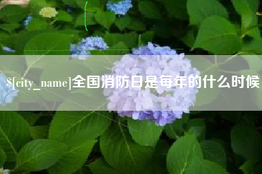 郓城全国消防日是每年的什么时候