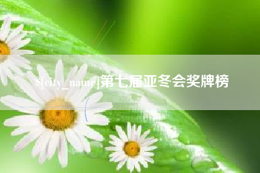 郓城第七届亚冬会奖牌榜