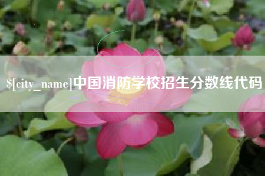 郓城中国消防学校招生分数线代码