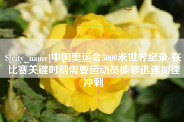郓城中国奥运会5000米世界纪录-在比赛关键时刻需要运动员能够迅速加速冲刺