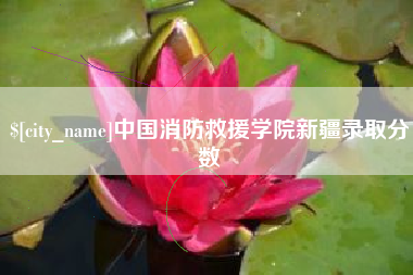 郓城中国消防救援学院新疆录取分数