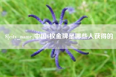 郓城中国6枚金牌是哪些人获得的