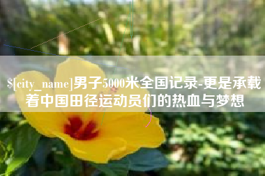 郓城男子5000米全国记录-更是承载着中国田径运动员们的热血与梦想