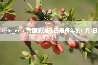 郓城我国的消防日是每年的11月9日对吗？