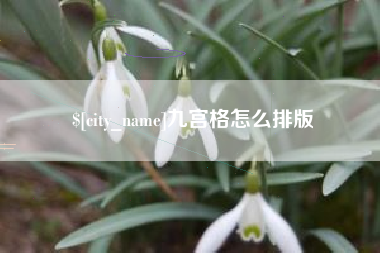 郓城九宫格怎么排版