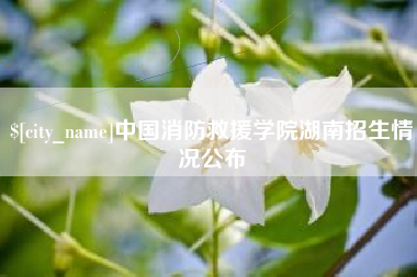 郓城中国消防救援学院湖南招生情况公布