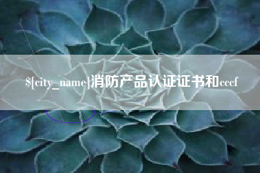郓城消防产品认证证书和cccf