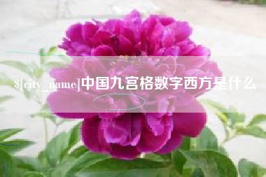 郓城中国九宫格数字西方是什么