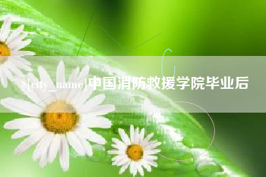 郓城中国消防救援学院毕业后