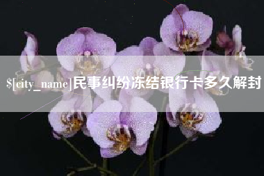 郓城民事纠纷冻结银行卡多久解封