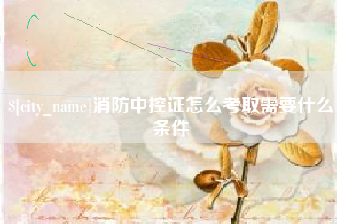 郓城消防中控证怎么考取需要什么条件