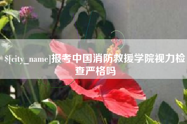 郓城报考中国消防救援学院视力检查严格吗