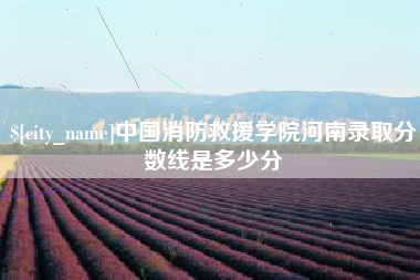 郓城中国消防救援学院河南录取分数线是多少分