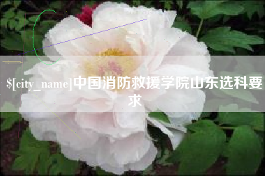 郓城中国消防救援学院山东选科要求