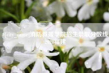 郓城消防救援学院招生录取分数线2020福建