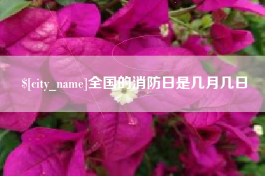 郓城全国的消防日是几月几日