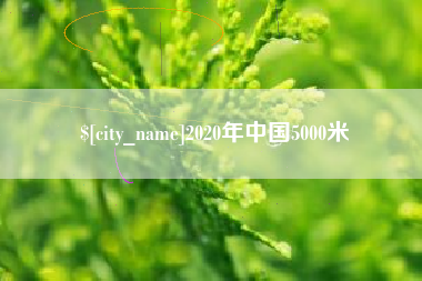 郓城2020年中国5000米